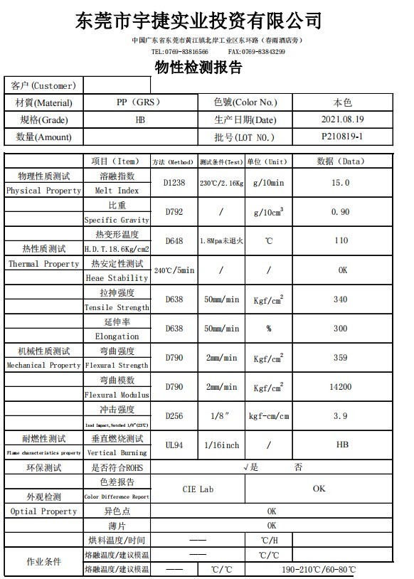 RPP（聚丙烯）