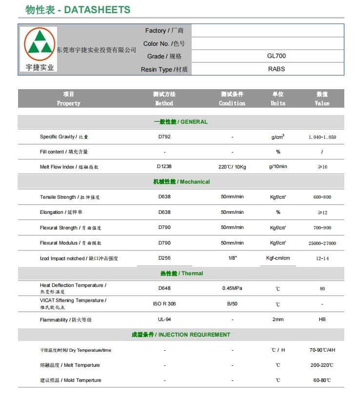 ABS塑料XL700 普通級